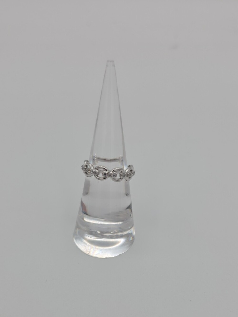 Stackable Rhodium and Rose Gold Crystal Accent Rings - Picture 5 of 6